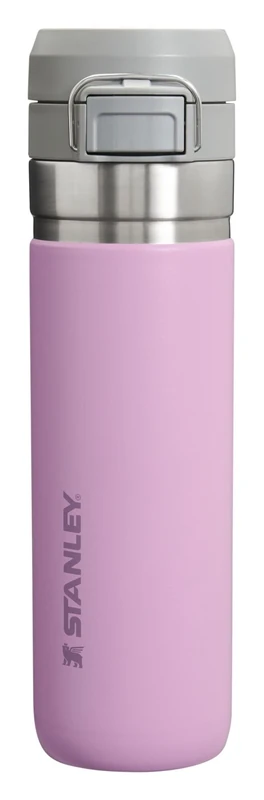 STANLEY Quick Flip GO Water Bottle 24 oz | Push Button Lid | Leakproof and Packable for Travel and Sports | Insulated Stainless Steel | BPA-Free | Lilac 2.0