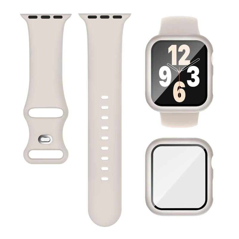 Knossen 3-in-1 Apple Watch Band, Case & Tempered Glass for 44-45mm