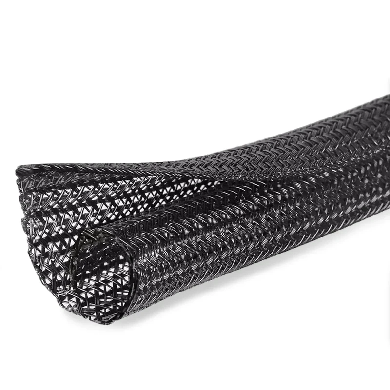 Moxita 25ft 3/8" Cord Protector Sleeve - Split Loom for TV, Audio, USB