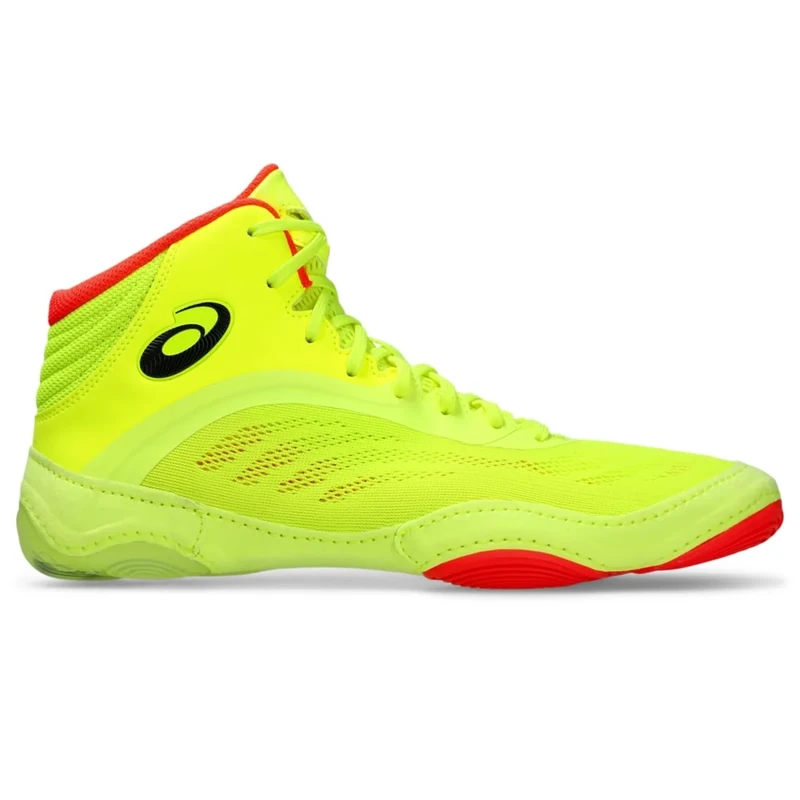 ASICS Men's Split Elite Wrestling Shoes, 4, Safety Yellow/Black