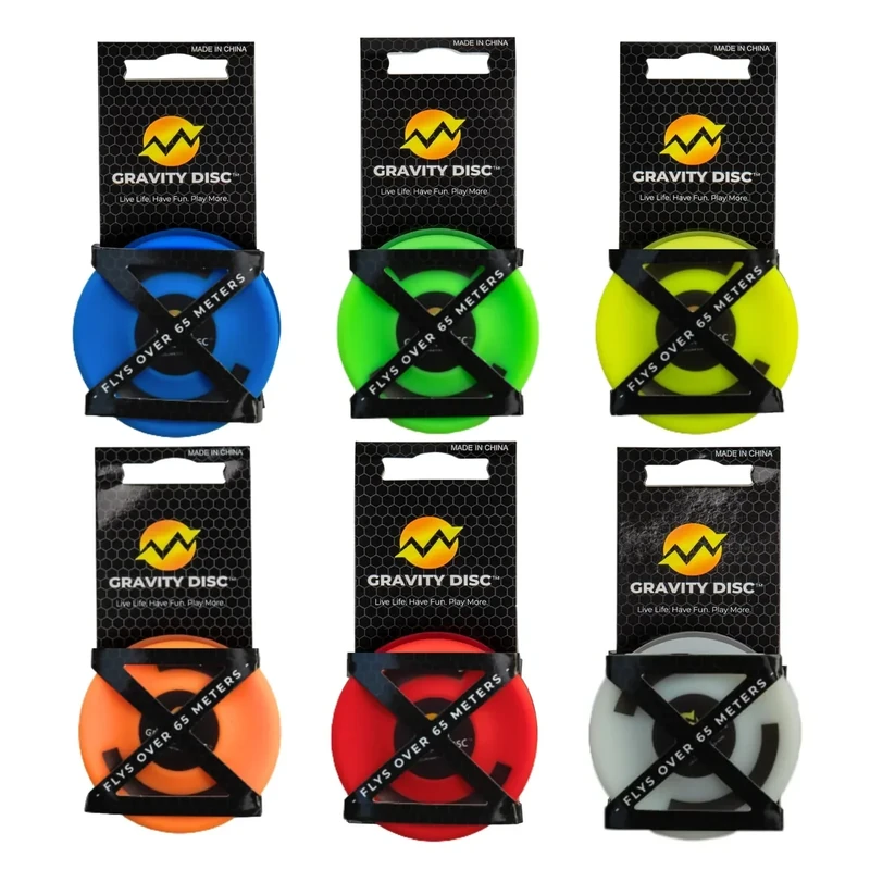Gravity Disc - Mini Flying Discs 6-Pack, Pocket-Sized, Flies 200+ Feet, Disc Golf Accessories, Ultimate Frisbee, Trick Shots, Gadgets for Camping, Outdoor Fun & Yard Games