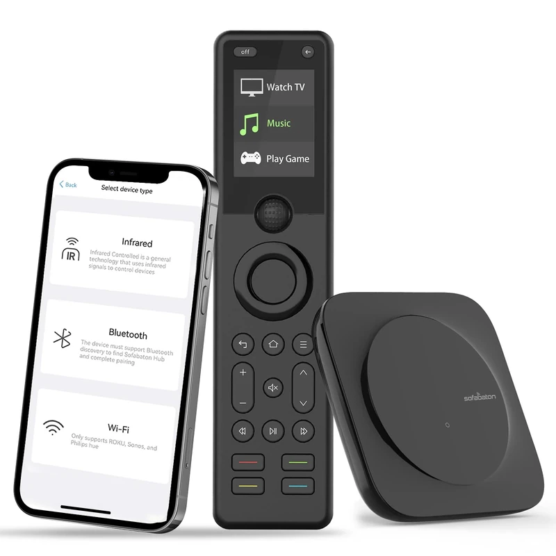 SofaBaton X1S Universal Remote with Hub, Universal Remote Control with One Touch Activities, Customize SofaBaton APP, Compatible with 60 Devices, Compatible with Alexa Google Assistant, Raise to Wake