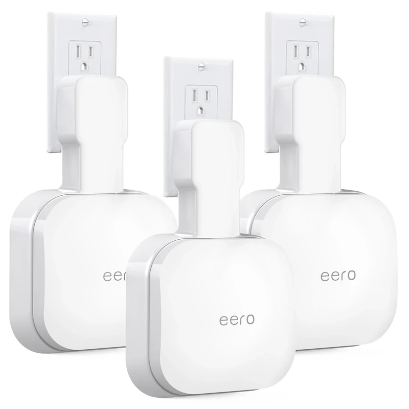 Wall Mount Holder for eero Pro 6e/Pro 6, No Messy Wires, Space Saving, Outlet Wall Bracket Only Compatible with eero Pro 6e/Pro 6 Mesh Wi-Fi System Router (3 Pack)