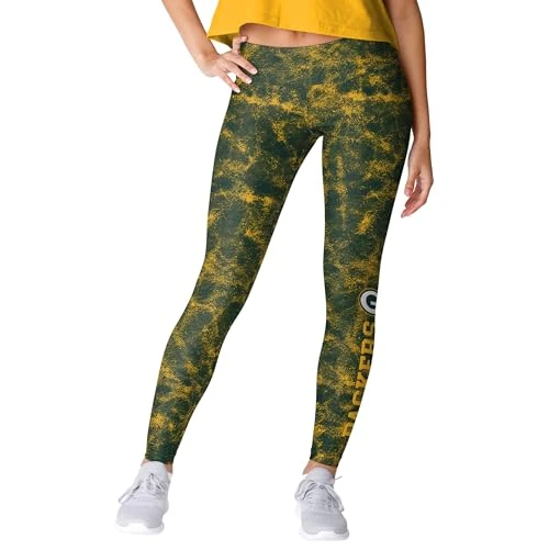 FOCO Green Bay Packers NFL Womens Team Color Cloud Leggings - X-Small
