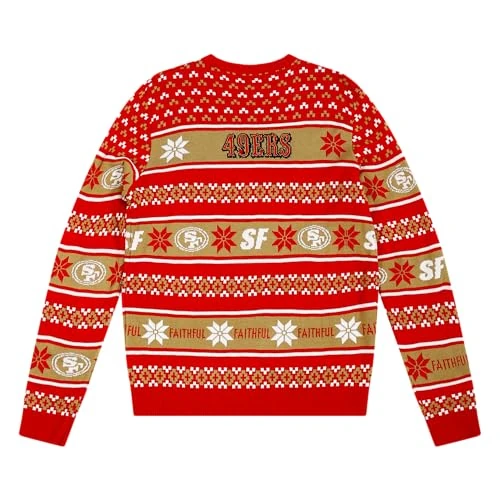 FOCO Standard NFL Big Logo Ugly Sweater, Team Color