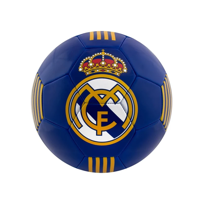 Maccabi Art Official Real Madrid Soccer Ball - Size 5 Football - Authentic Premium Fan Collectible for Training, Play & Display (Dark Blue)