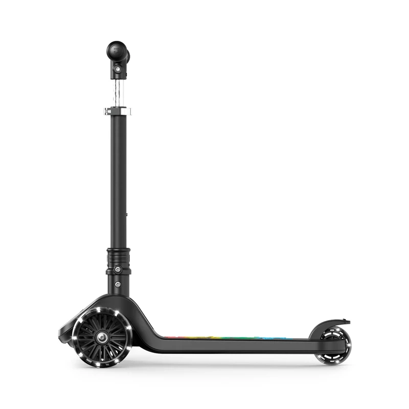 Jetson Amber 3-Wheel Light-Up Kick Scooter, Portable Scooter for Kids and Preschoolers with LED Lights on Stem and Deck, Adjustable Height, Foldable Design, Lightweight Ride, Ages 3+
