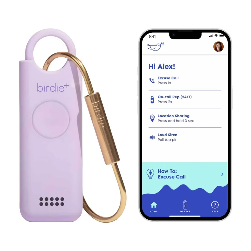 She's Birdie Birdie+ Alarm - Loud Siren & Bluetooth (Lavender)
