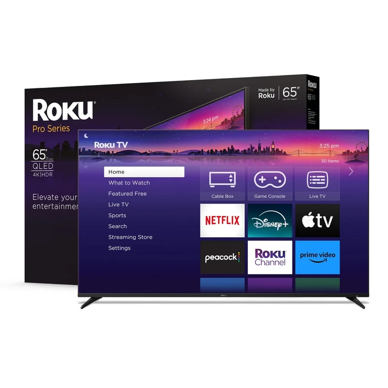 Roku 65-Inch 4K QLED TV - Dolby Vision IQ, 120Hz Refresh