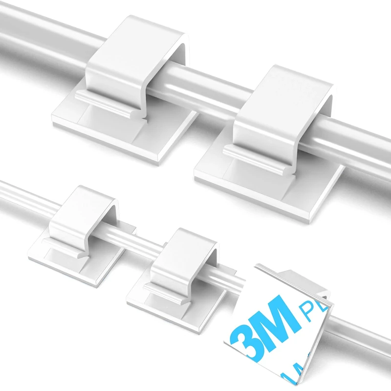 TidyHelper 100pcs Cable Clips - Small & Large, Strong Adhesive