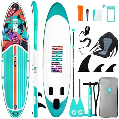 Niphean Inflatable Stand Up Paddle Board with SUP Accessories, Anti-Slip EVA Deck, 10'6'' Inflatable Paddle Boards for Adults & Youth of All Skill Levels