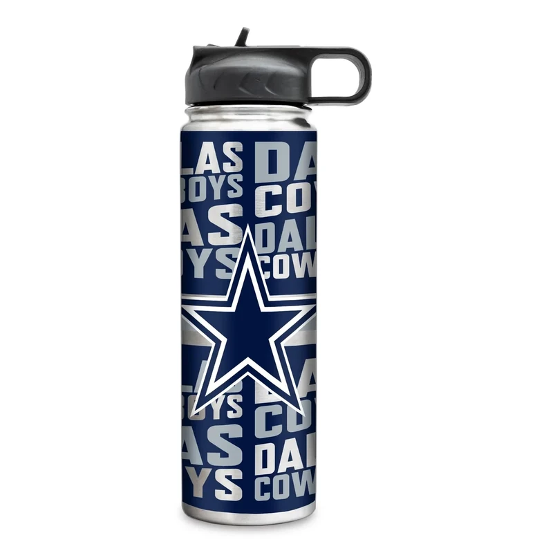 Rico Industries NFL Football Dallas Cowboys 22oz Stainless Steel Tumbler with Lid - Great For Coffee, Tea, Water or Cocktails