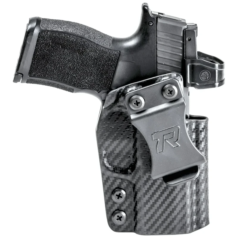 Rounded IWB Holster Fits: CZ 75C Holster - RH - Carbon Fiber Black Kydex - Concealment Express - American Made