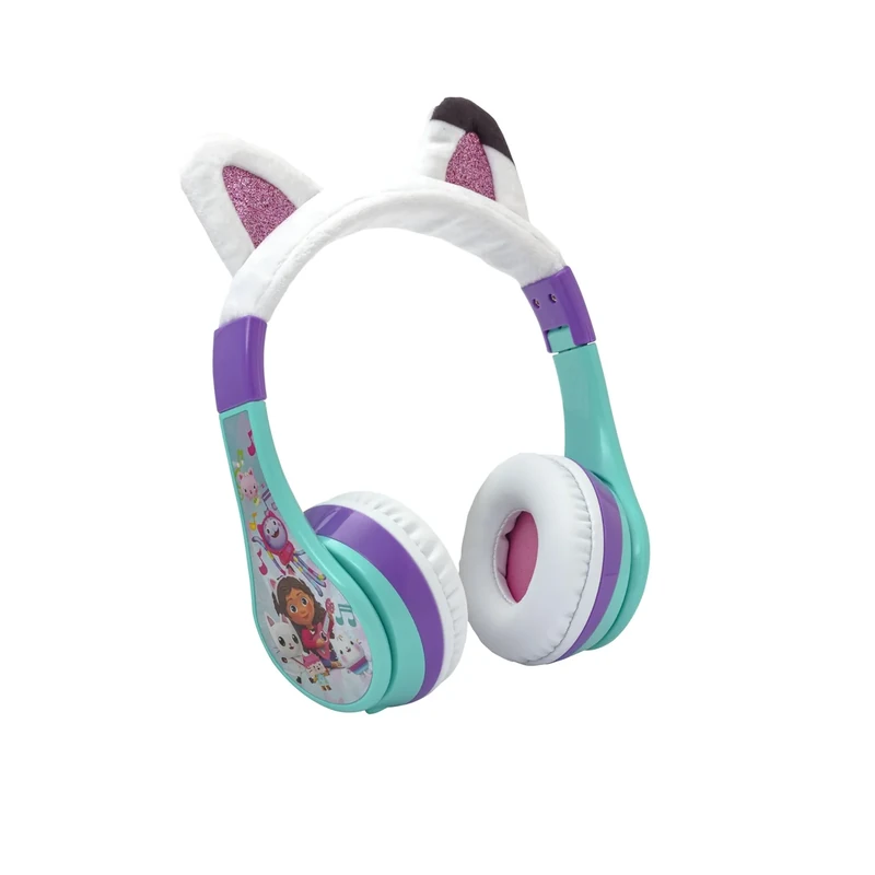 eKids Gabby Dollhouse Kids Wireless Headphones - Bluetooth, Mic & Aux