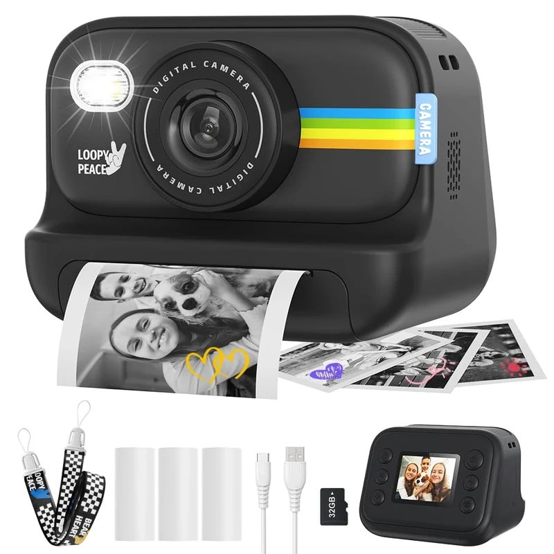 orantronx 48MP Print Camera for Kids - 1080P Video, 21 Effects