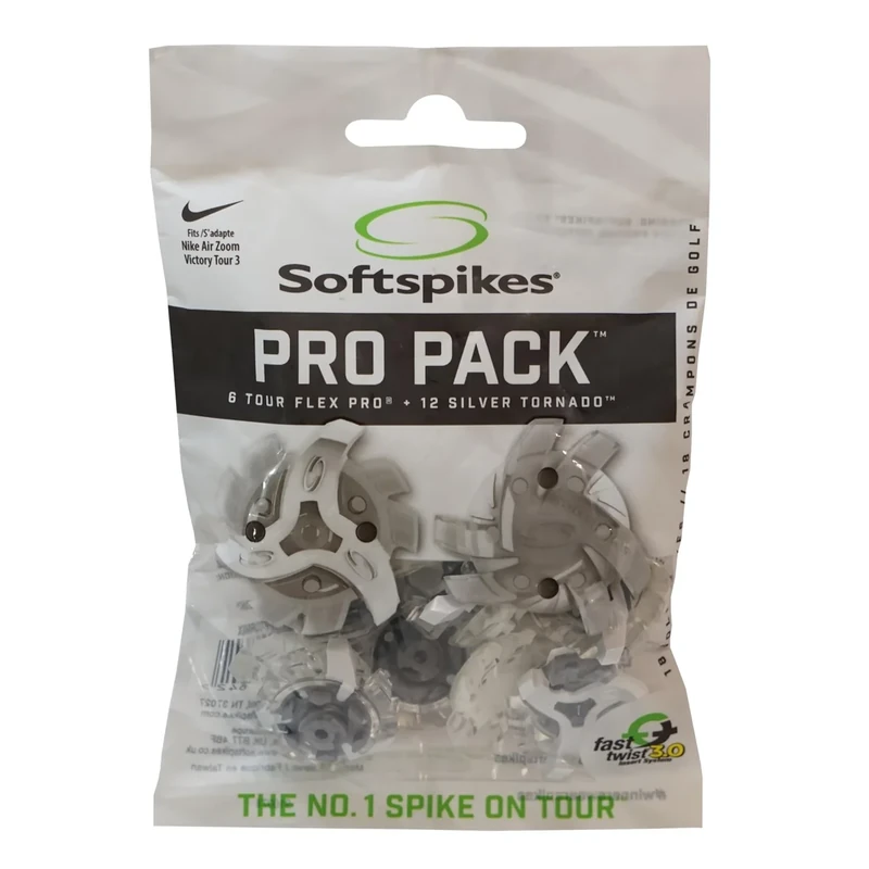 Softspikes - Replacement Spikes for Nike Tour Victory 3 - Tour Flex Pro/Tornado Pro Pack - 18 Count, Transclucent/White - for Tour-Level Traction