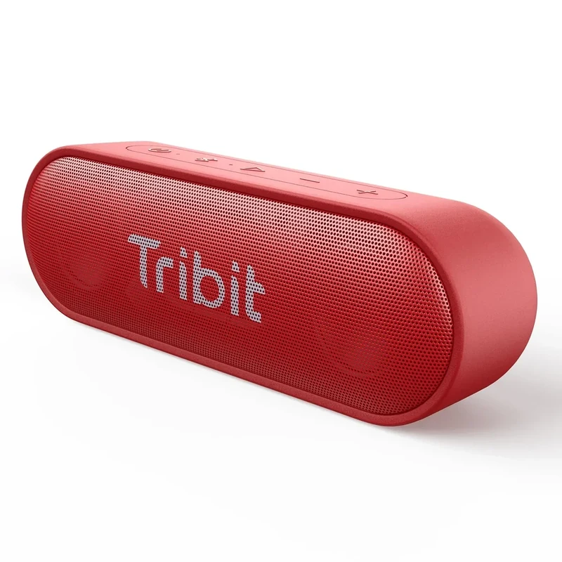 Tribit XSound Go Bluetooth Speaker - 24h Playtime, IPX7 Waterproof, Red