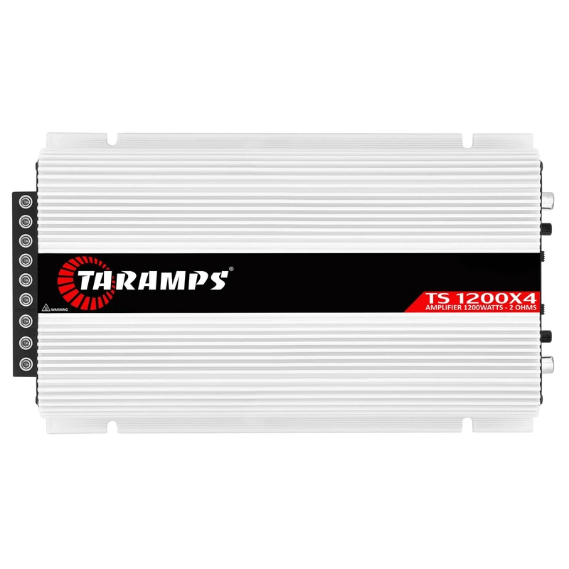 Taramps TS 1200x4 Amplifier Car Audio 1200W RMS 2 Ohms 4 Channels 2 Bridged Channels, Full Range Crossover Fixed RCA/Wire Input - Multichannel Class D