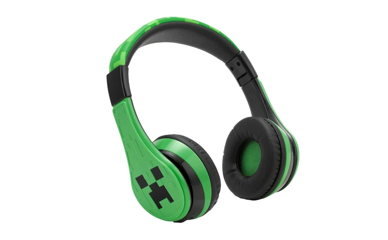 eKids Minecraft Kids Bluetooth Headphones - Volume Reduced, Foldable