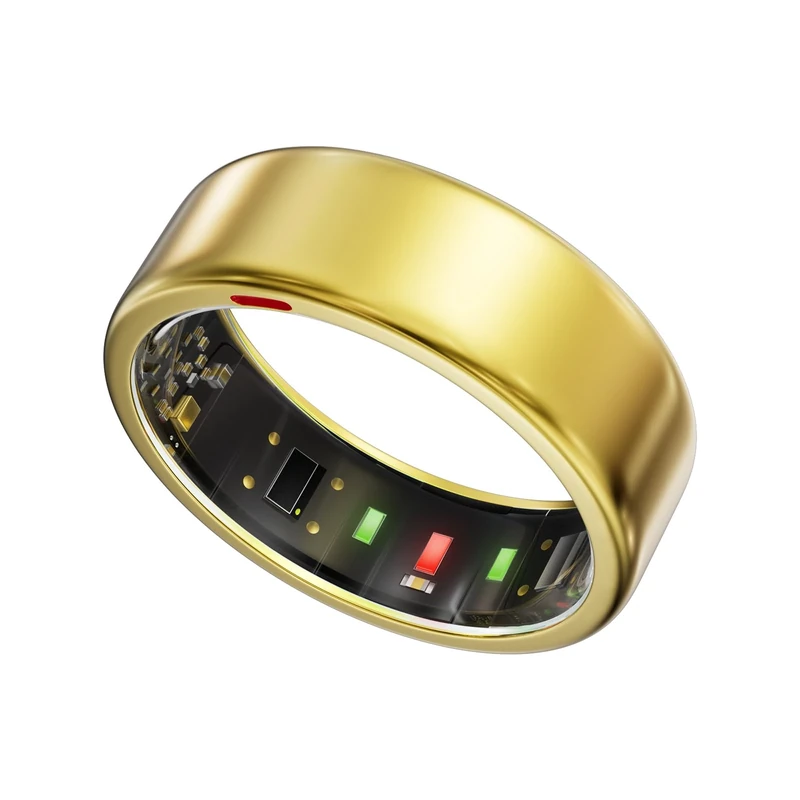 POBOVi Smart Ring - Sleep & Fitness Tracker, 7-Day Battery (Gold)