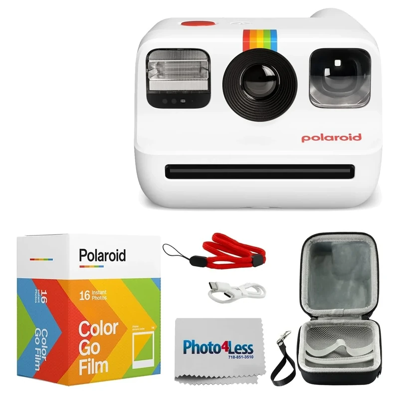 Polaroid Go Generation 2 Instant Camera - White, USB-C, Film Bundle