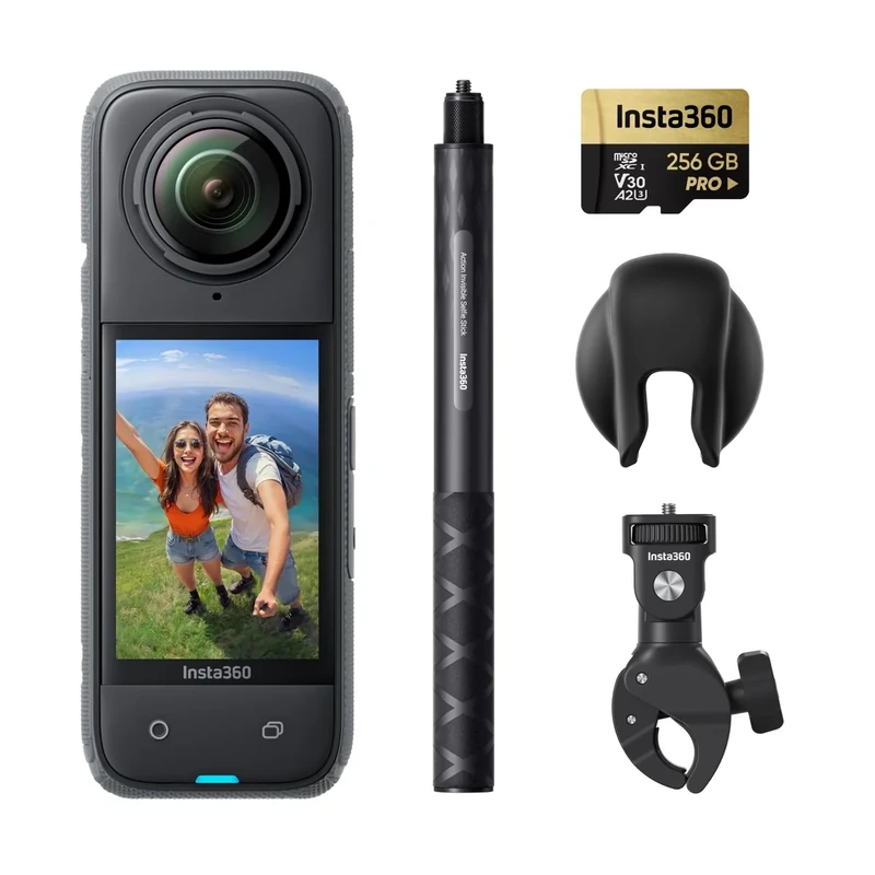 Insta360 X4 Bundle - 8K Waterproof 360 Camera with AI Editing