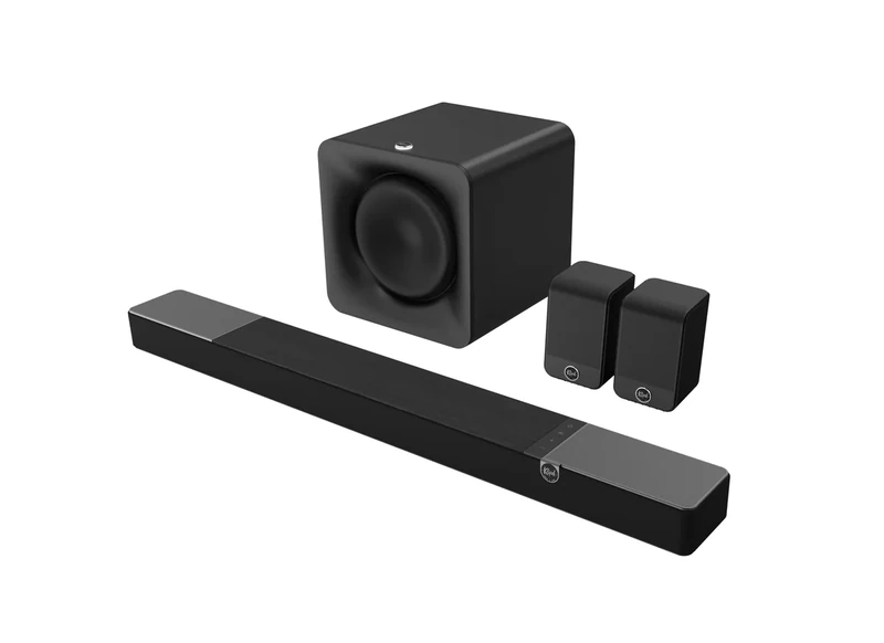 Klipsch Flexus Sound System: CORE 200 3.1.2 Sound Bar, 10" SUB 100 Subwoofer and SURR 100 Surround Sound Speakers, Powered by Onkyo with Bluetooth, Dolby Atmos and Custom Tuned Bass - Black