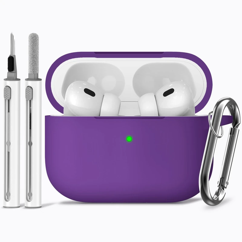 Ljusmicker AirPods Pro Silicone Case + Cleaner Kit - Dark Purple