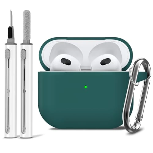 Ljusmicker Turquoise AirPods 3 Case - Cleaner Kit Soft Silicone Cover