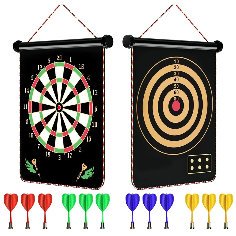 Magnetic Dart Board Games for Kids with 12 Darts Outdoor Toys for Boys Age 8-13 Cool Stuff Gifts Ideas for Teenage Boy Girls Age 8 9 10 11 12 13 14 15 16 Game Room Decor