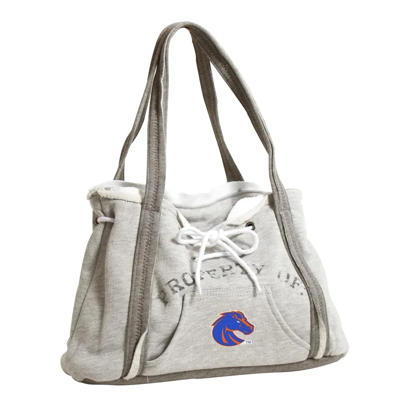 Littlearth Womens NCAA Boise State University Hoodie Purse, Grey, 9.5” x 15.5” x 4”