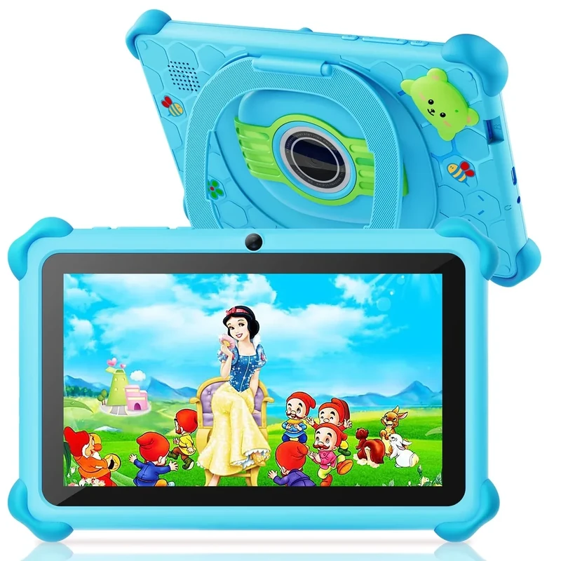 Trayoo Kids Tablet 7" 32GB with Case- Quad Core, Dual Camera, 10h Battery