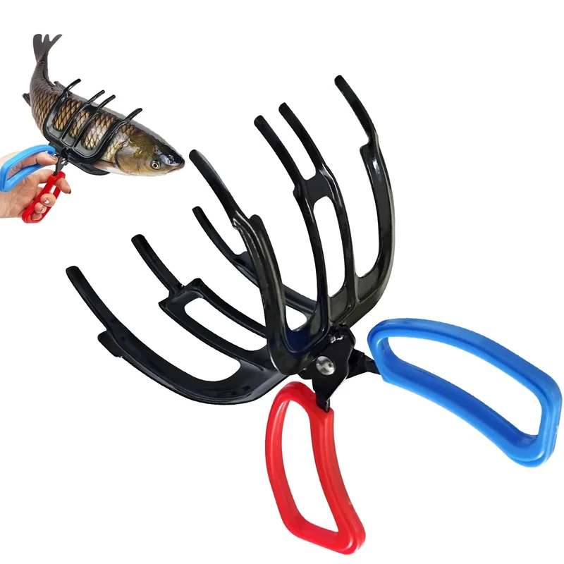 Mirfane 3 Claw Fish Gripper, 2024 Upgraded Metal Fishing Pliers Gripper, Multifuctional Fish Grippers for Fishing, Fish Grabber Tool for Most Freshwater Fish and Crab