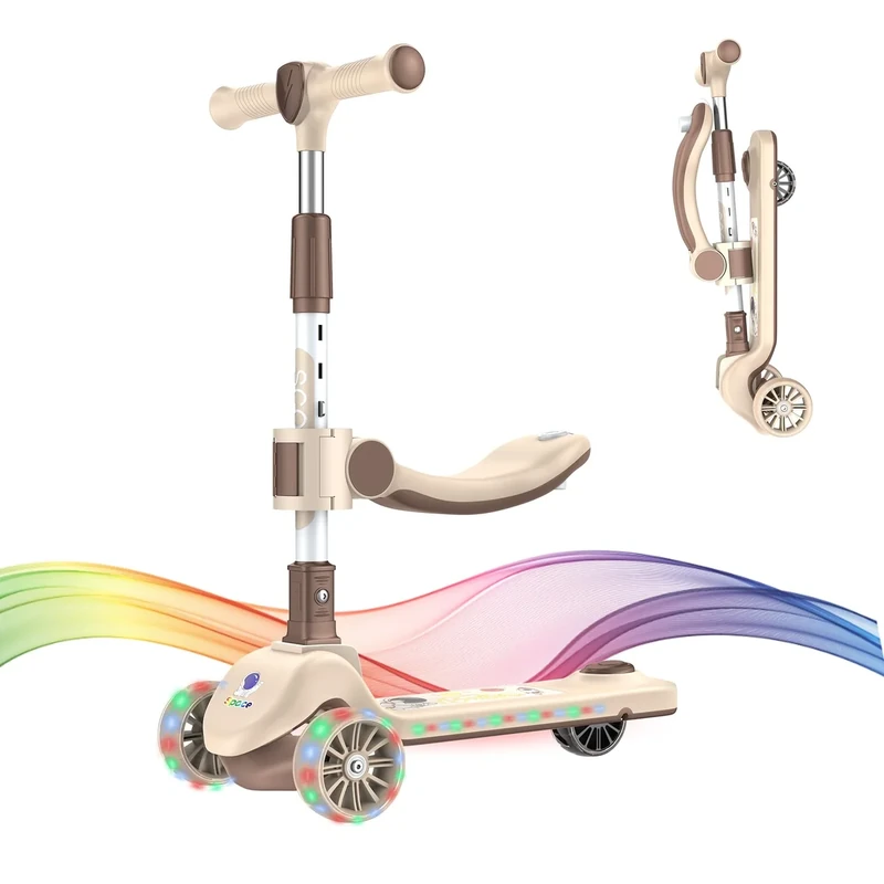 VOLPAM Electric Scooter for Kids Aged 3-8-14, 250W Motor, Max Speed 9 MPH, Max Range 10 Miles, 3.5''/6.5'' Tires, Gift for Boys and Girls