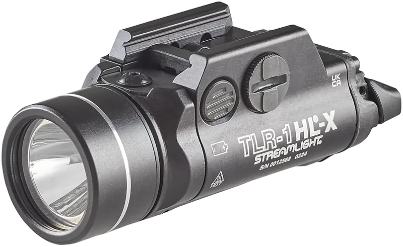 Streamlight 69500 TLR-1 HL-X 1000-Lumen 15000-Candela Rail-Mounted Tactical Weapon Light with Specific Compatibility Rail Locating Keys, Black