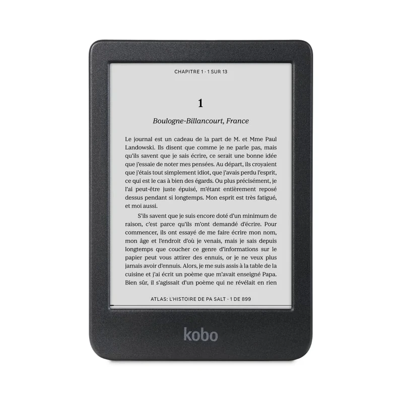 Kobo Clara BW | eReader | 6” Glare-Free Touchscreen with ComfortLight PRO | Dark Mode Option | Audiobooks | Waterproof | 16GB of Storage | Black