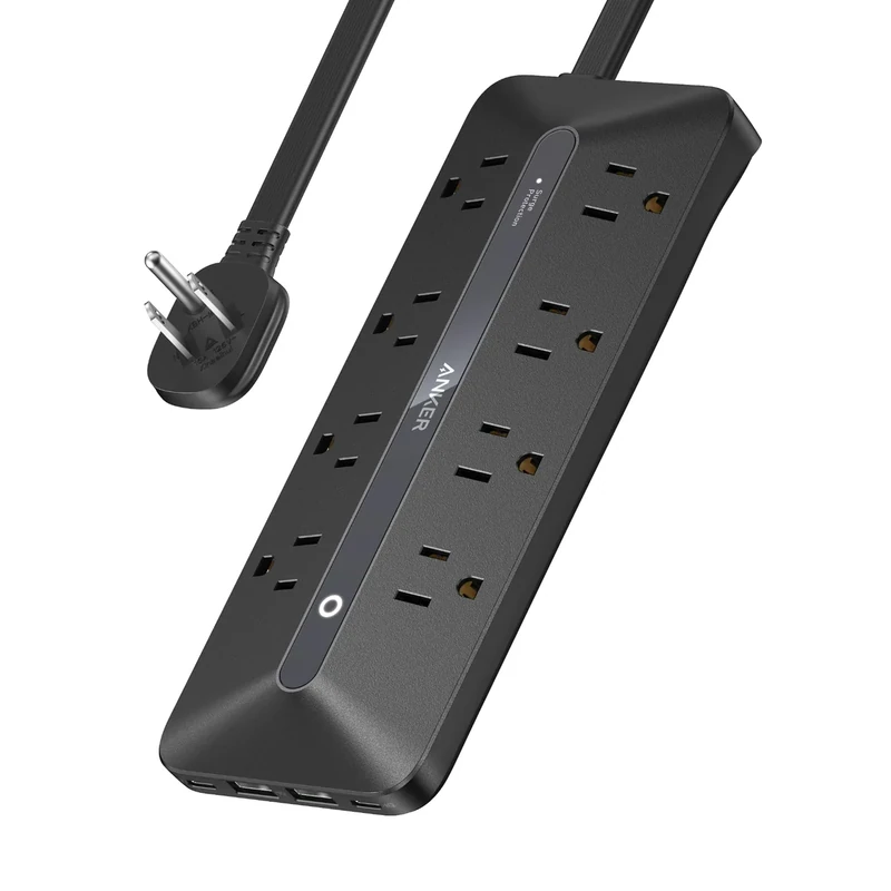 Anker 12-in-1 Strip - 8 AC, 2 USB-C, 2 USB-A, 5ft Cord, 900J Surge, 35W