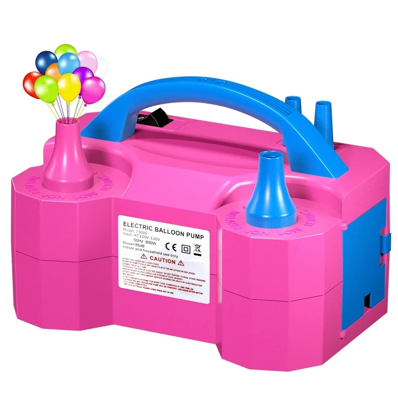 CLOMAY 600W Electric Balloon Pump - Dual Nozzle Portable Air Blower