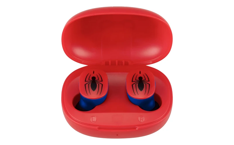 eKids Spiderman Wireless Earbuds with Microphone, Bluetooth Earbuds with Charging Case for Ear Buds