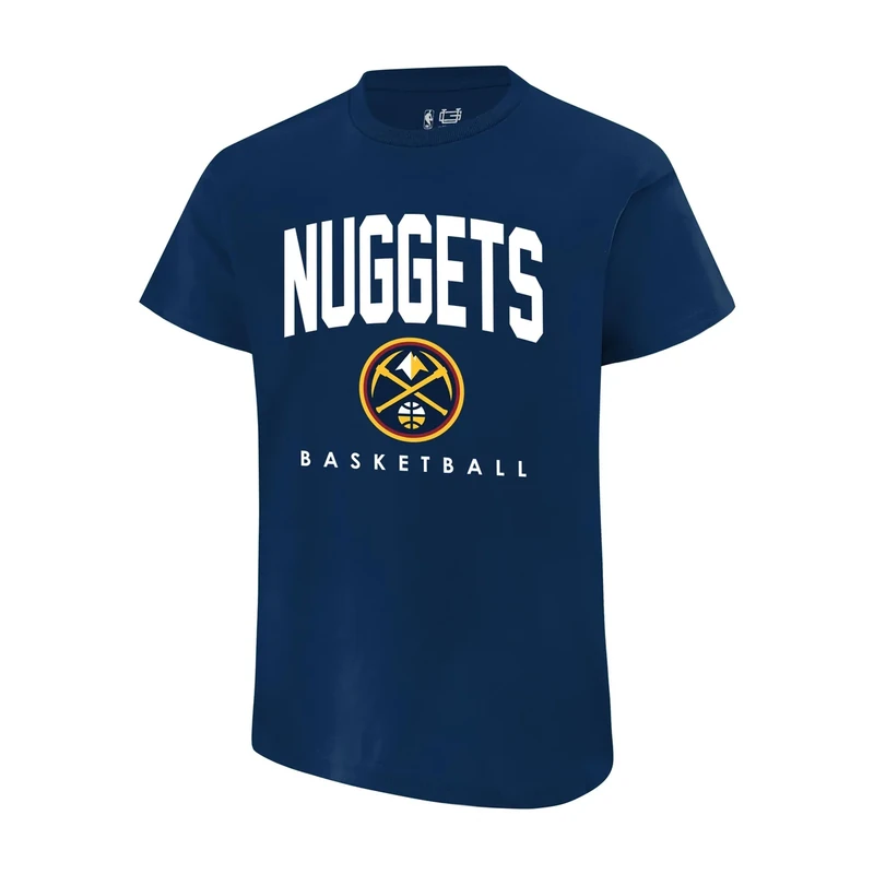 Ultra Game Men's NBA Official Teamster Short Sleeve T-Shirt, Denver Nuggets, Team Color, Small