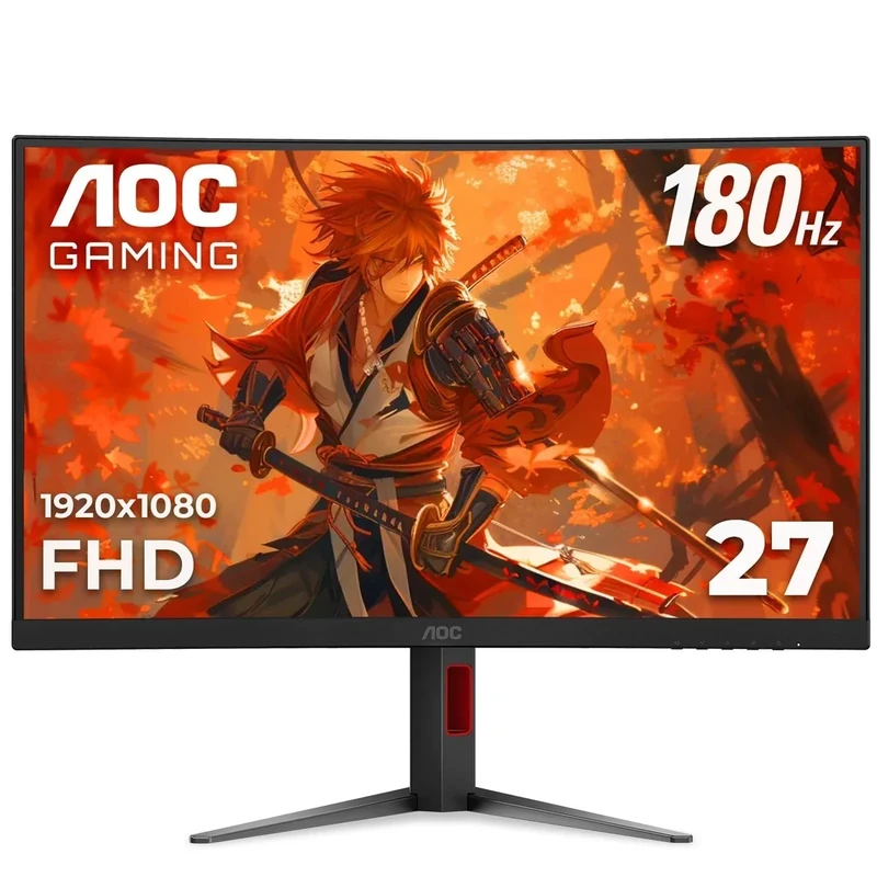 AOC C27G4H 27" Curved Monitor - 1080p, 180Hz, Adaptive Sync
