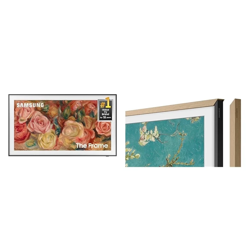 Samsung 85" The Frame 4K TV with Teak Bezel - Art Mode & Matte Display