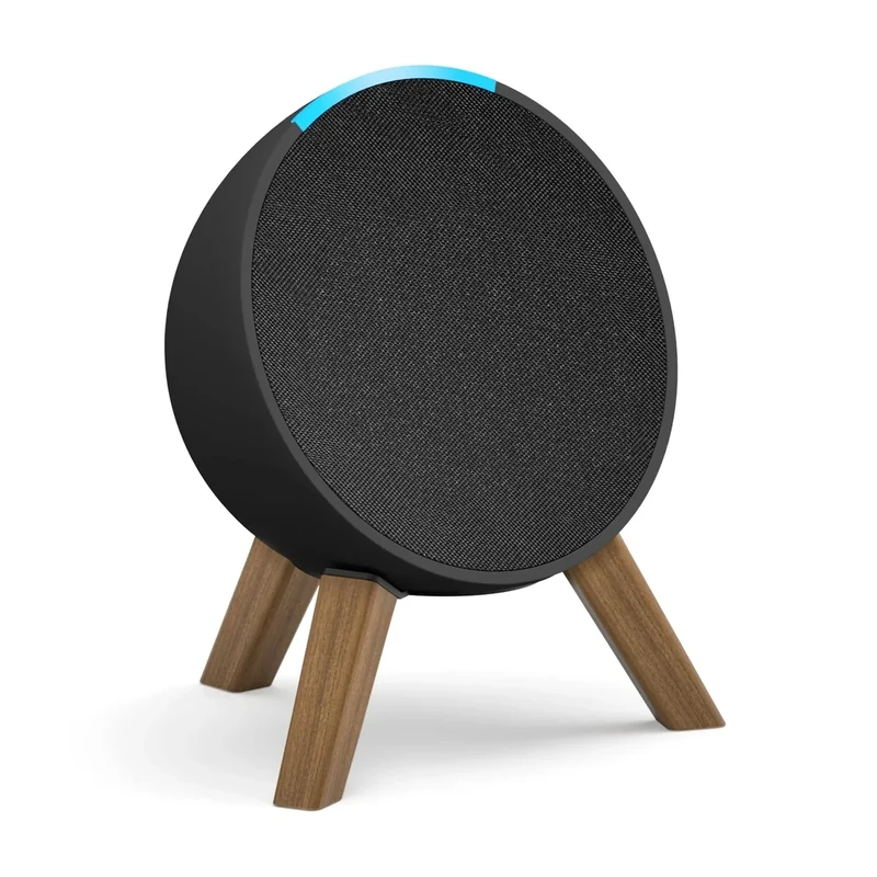 Wooden Desktop Speaker Stand for Echo Pop Stand Holder - Saving Space Wood Tripod Speaker Stand Desk for Alexa Echo Pop (2023) Table Stand - Image 1