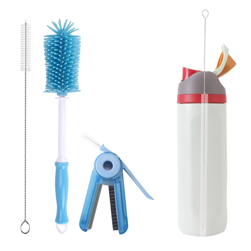 UXIETIN 3 Pack Water Bottle Cleaner Kit for owala 24oz/32oz/40oz,owala Brush and Straw Cleaner, Straw Cleaner Compatible with owala Water Bottle,owala Accessories