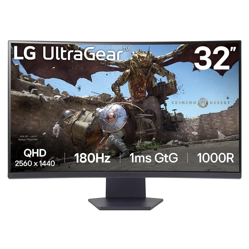 LG 32GS60QC-B 32" Ultragear Monitor - QHD 180Hz 1ms FreeSync
