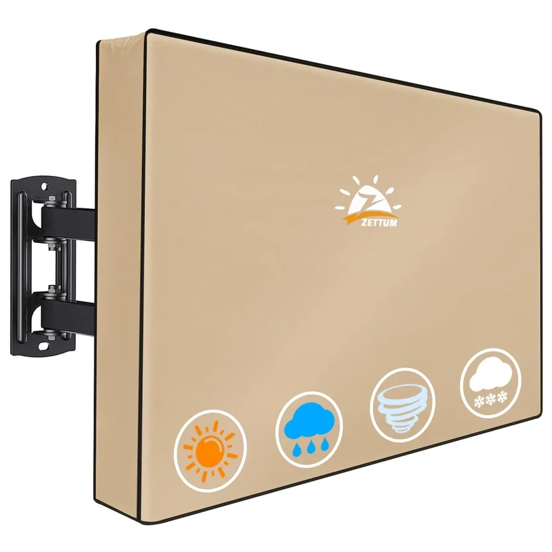 Zettum Outdoor TV Cover - 600D Waterproof & Weatherproof for 28-32 Inch Outdoor Flat Screen TV (30"L x 6"D x 20"H)
