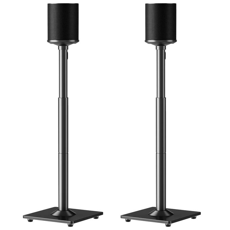 ELIVED Speaker Stands for Sonos Era 100 and Sonos One, One SL, Play:1, Height Adjustable 35"- 43.4" Speaker Stands Pair, Surround Sound Speaker Stand with Cable Management, 11 LBS Loading, YD5036