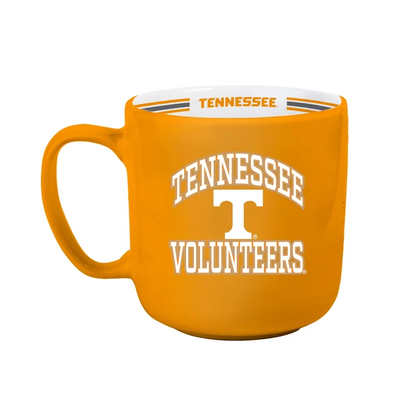 Logo Brands NCAA Tennessee Volunteers 15oz Stripe Mug - Team Logo, Inside Print, Standard Handle, Microwave & Dishwasher Safe - Image 1