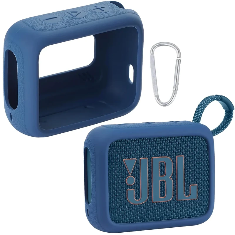 co2CREA Silicone Case for JBL Go 4 Bluetooth Speaker - Blue
