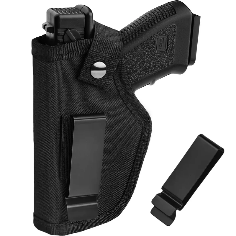 Gun Holster for Men/Women, 380 Holster, Pistol Holster for Glock 43x, IWB/OWB 9mm Holsters, Fits Glock19,17,23,26,27,42,43 S&W M&P Sig (Black)
